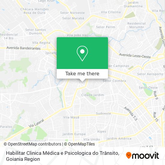 Habilitar Clinica Médica e Psicologica do Trânsito map