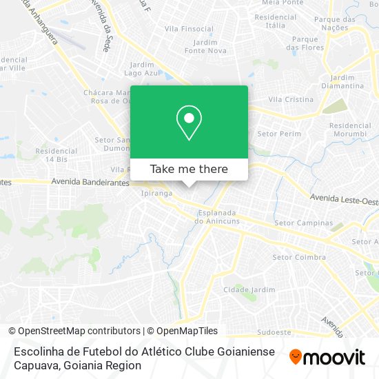 Mapa Escolinha de Futebol do Atlético Clube Goianiense Capuava