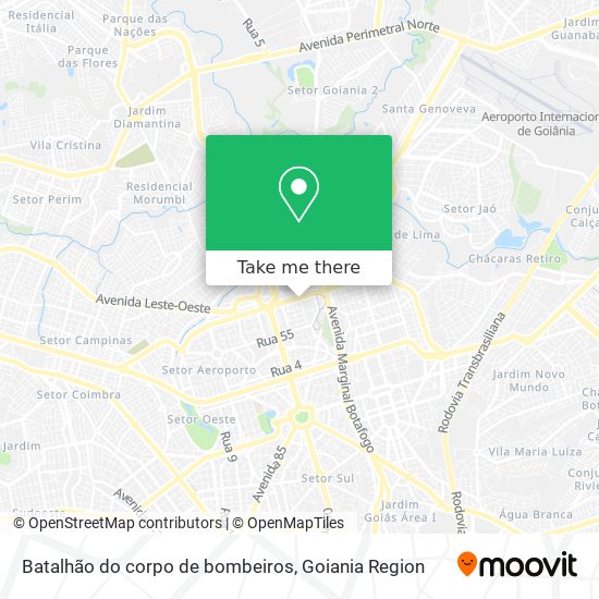 Batalhão do corpo de bombeiros map