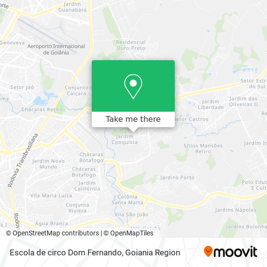 Escola de circo Dom Fernando map