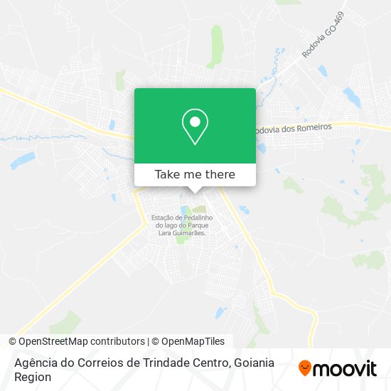 Mapa Agência do Correios de Trindade Centro