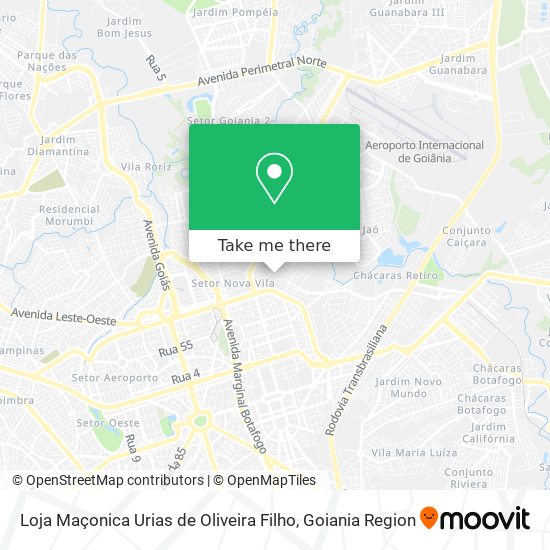 Mapa Loja Maçonica Urias de Oliveira Filho