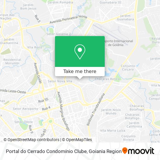 Mapa Portal do Cerrado Condomínio Clube