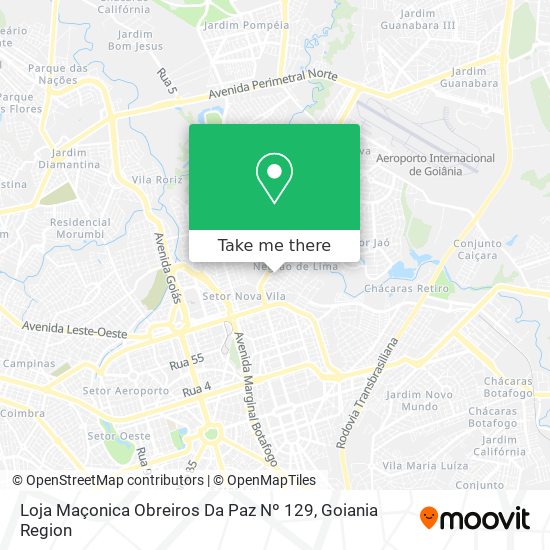 Loja Maçonica Obreiros Da Paz Nº 129 map