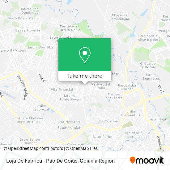 Mapa Loja De Fábrica - Pão De Goiás
