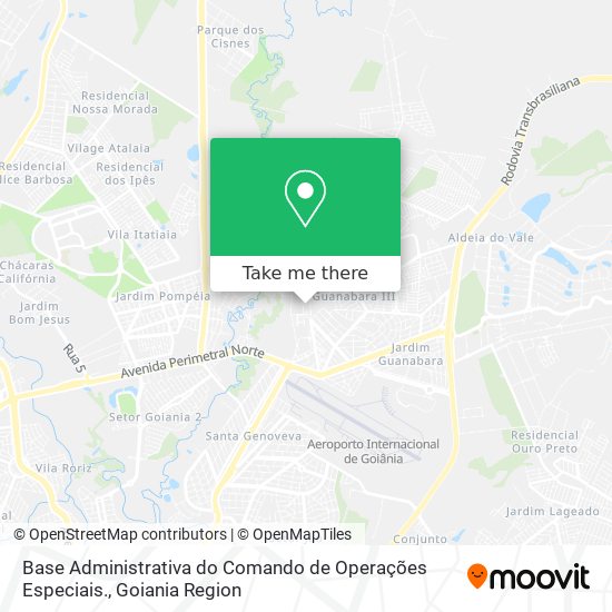 Base Administrativa do Comando de Operações Especiais. map