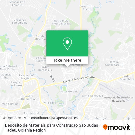 Mapa Depósito de Materiais para Construção São Judas Tadeu