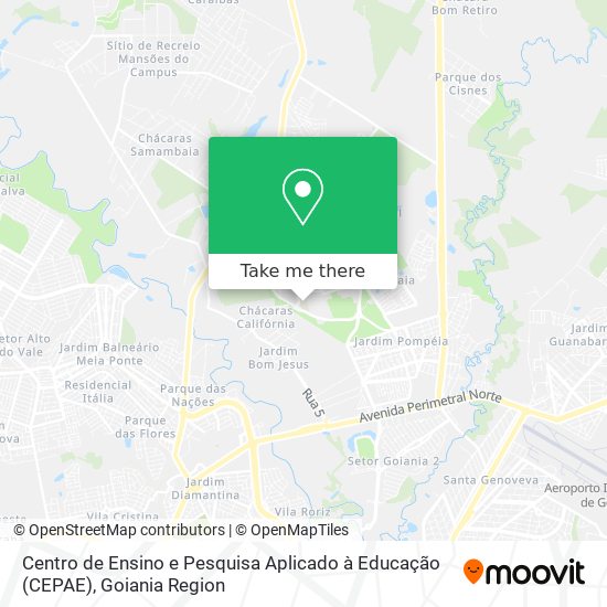 Mapa Centro de Ensino e Pesquisa Aplicado à Educação (CEPAE)