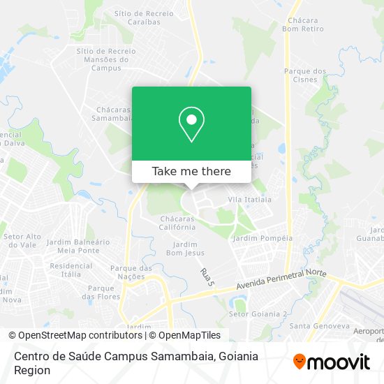 Mapa Centro de Saúde Campus Samambaia