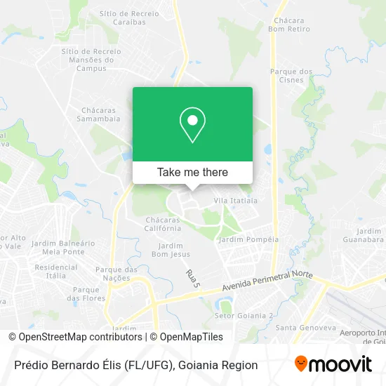 Prédio Bernardo Élis (FL/UFG) map