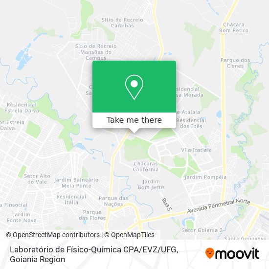 Laboratório de Físico-Química CPA / EVZ / UFG map