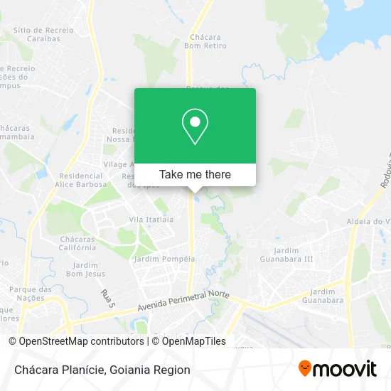 Chácara Planície map
