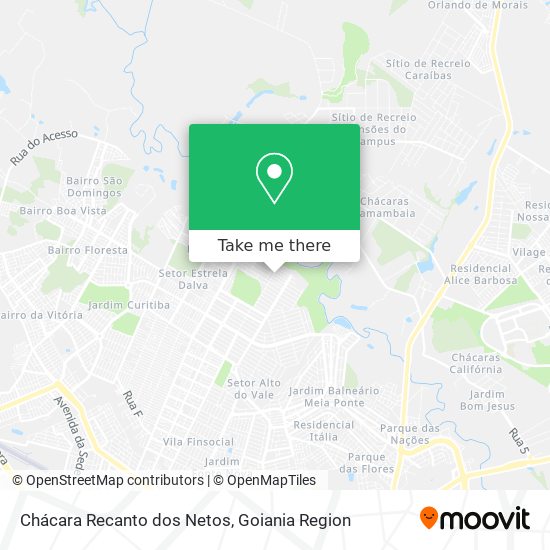 Mapa Chácara Recanto dos Netos
