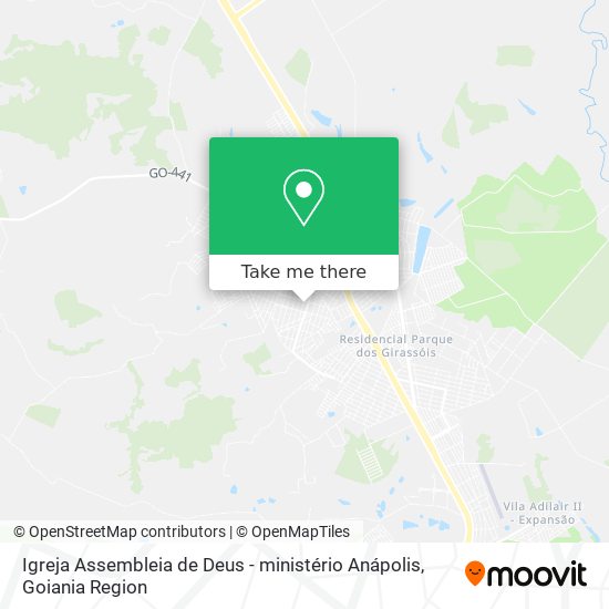 Igreja Assembleia de Deus - ministério Anápolis map