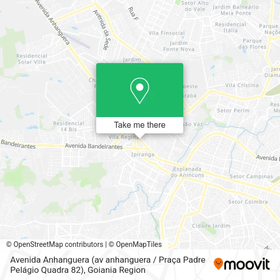 Avenida Anhanguera (av anhanguera / Praça Padre Pelágio Quadra 82) map