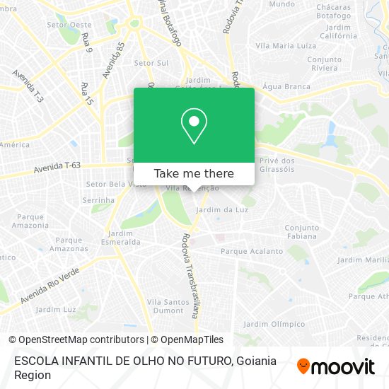 Mapa ESCOLA INFANTIL DE OLHO NO FUTURO