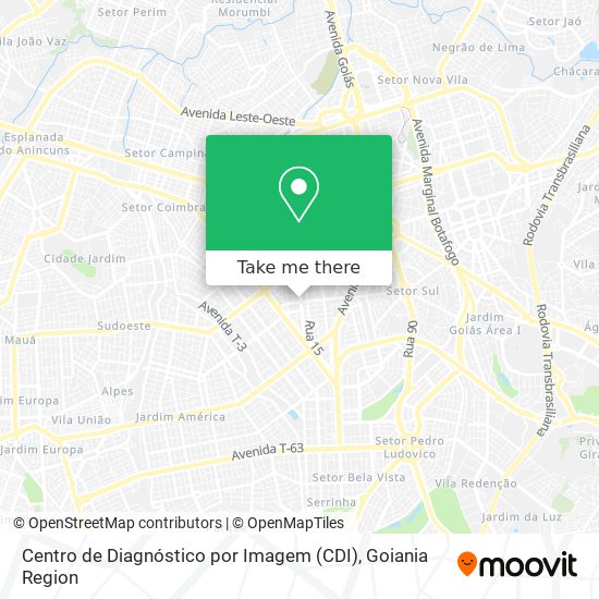 Mapa Centro de Diagnóstico por Imagem (CDI)