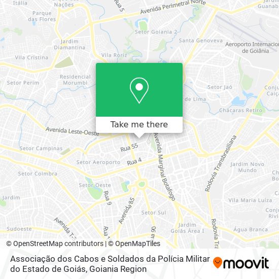 Associação dos Cabos e Soldados da Polícia Militar do Estado de Goiás map