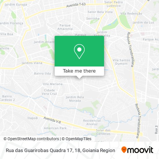 Rua das Guarirobas Quadra 17, 18 map