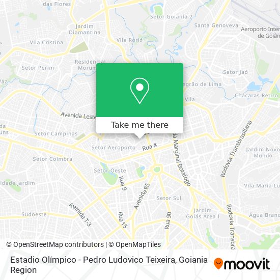 Estadio Olímpico - Pedro Ludovico Teixeira map