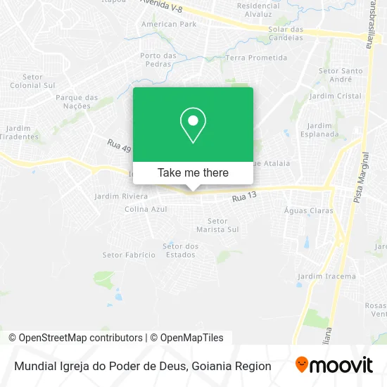 Mundial Igreja do Poder de Deus map