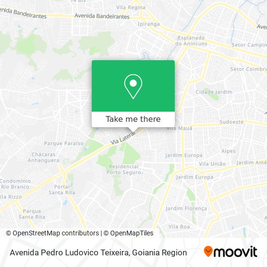 Mapa Avenida Pedro Ludovico Teixeira