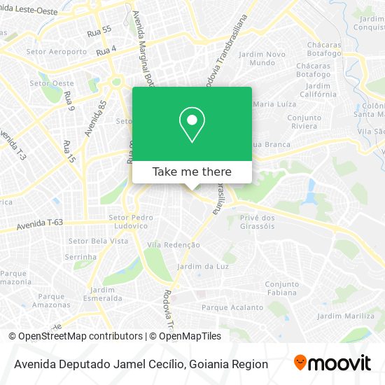 Mapa Avenida Deputado Jamel Cecílio