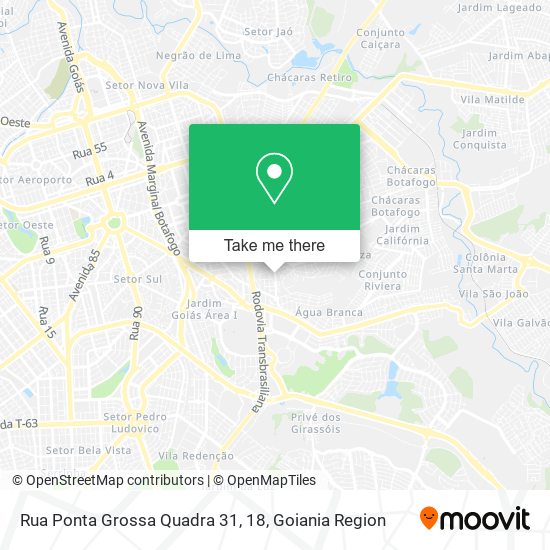 Mapa Rua Ponta Grossa Quadra 31, 18