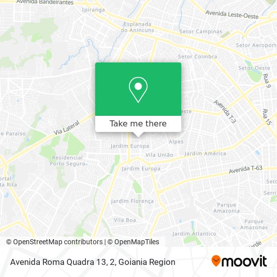 Avenida Roma Quadra 13, 2 map