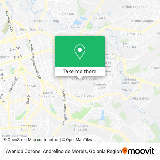 Mapa Avenida Coronel Andrelino de Morais