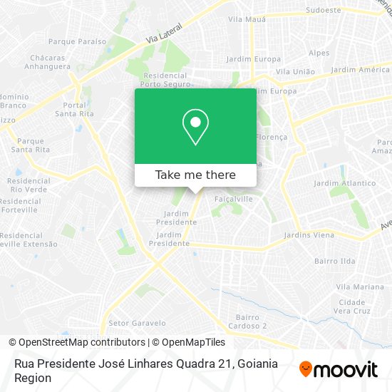 Mapa Rua Presidente José Linhares Quadra 21
