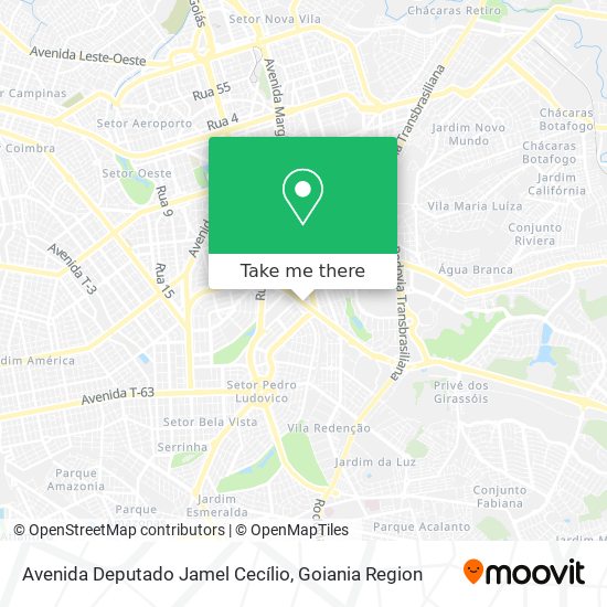 Mapa Avenida Deputado Jamel Cecílio