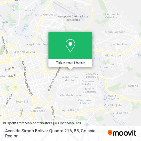 Mapa Avenida Simon Bolívar Quadra 216, 85