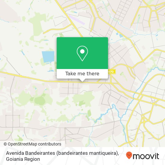 Avenida Bandeirantes (bandeirantes mantiqueira), Jardim Petrópolis Goiânia-GO map