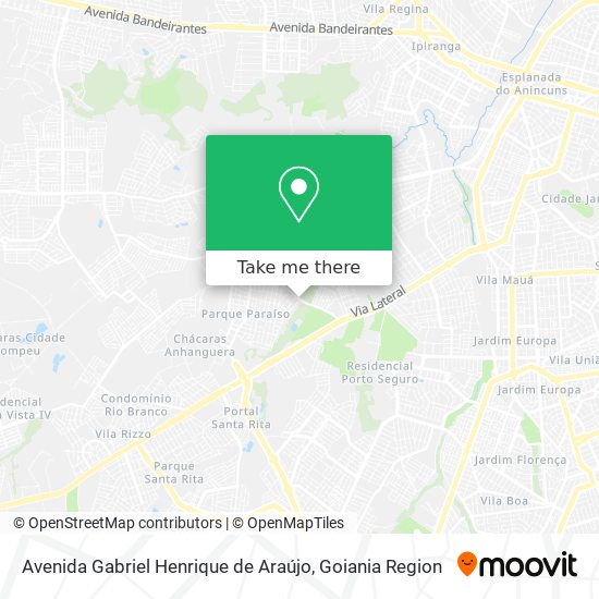 Mapa Avenida Gabriel Henrique de Araújo