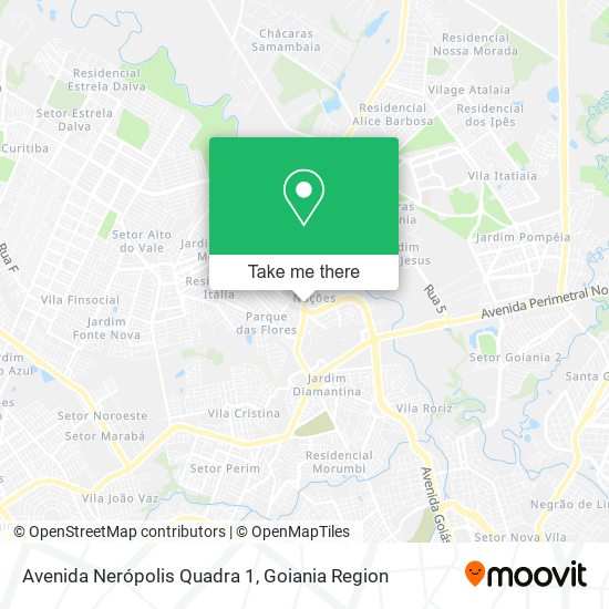 Mapa Avenida Nerópolis Quadra 1