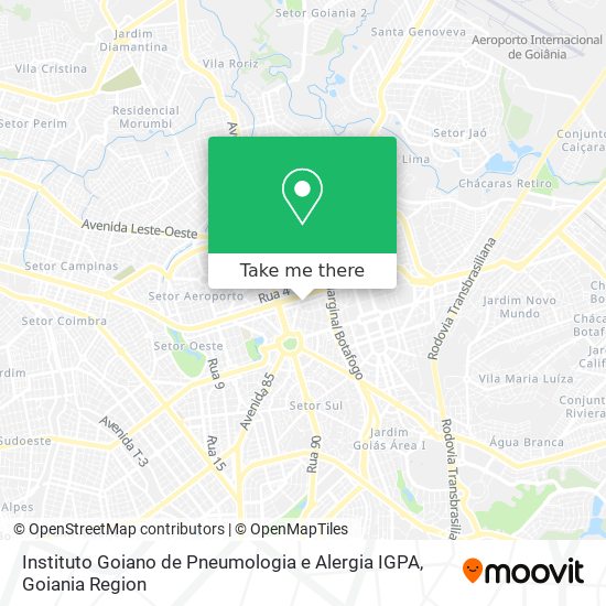 Instituto Goiano de Pneumologia e Alergia IGPA map