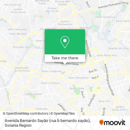 Avenida Bernardo Sayão (rua b bernardo sayão) map