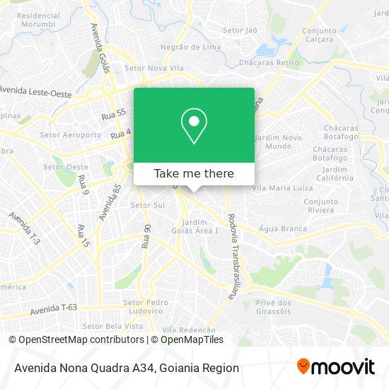 Avenida Nona Quadra A34 map