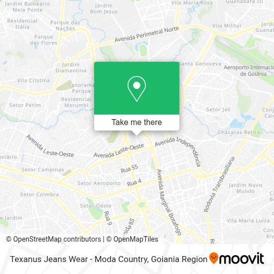 Texanus Jeans Wear - Moda Country map