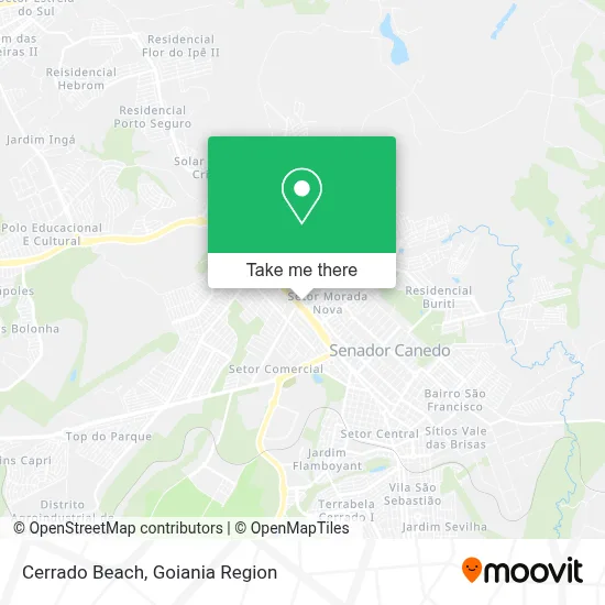 Cerrado Beach map