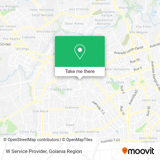 W Service Provider map