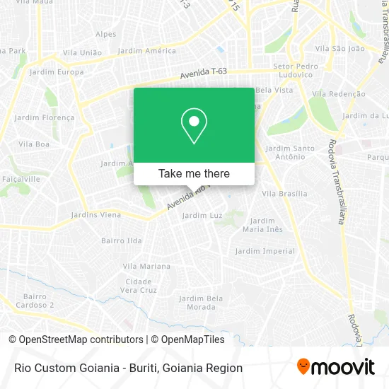 Rio Custom Goiania - Buriti map