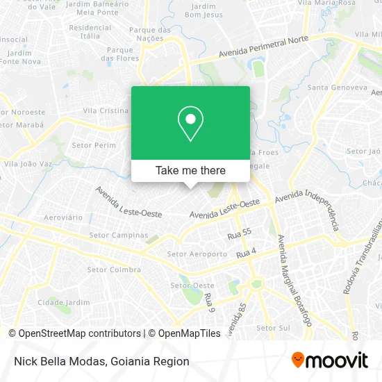 Nick Bella Modas map