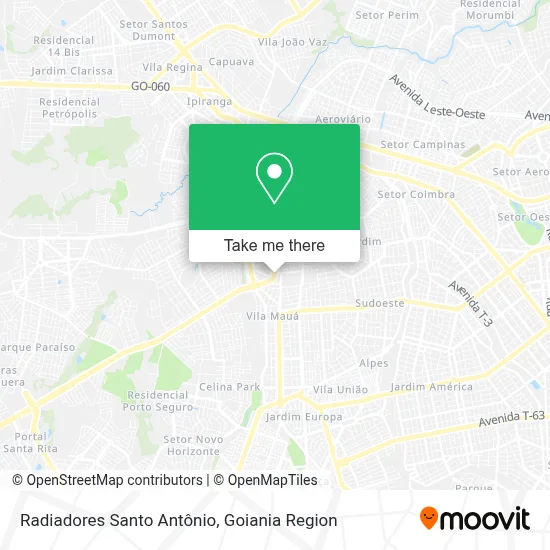 Radiadores Santo Antônio map