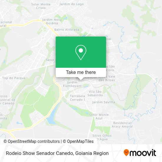 Rodeio Show Senador Canedo map