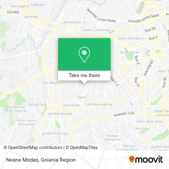 Neane Modas map