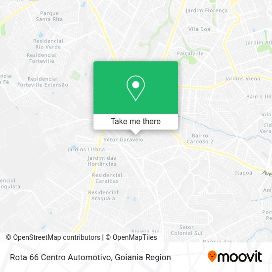 Rota 66 Centro Automotivo map
