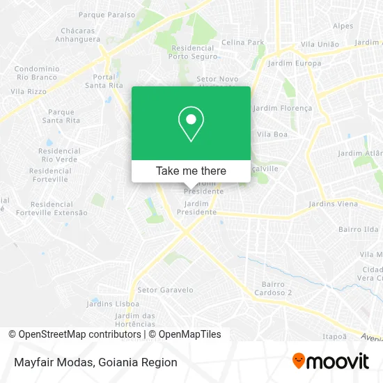 Mayfair Modas map