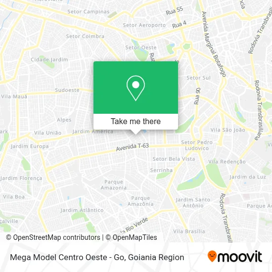 Mega Model Centro Oeste - Go map
